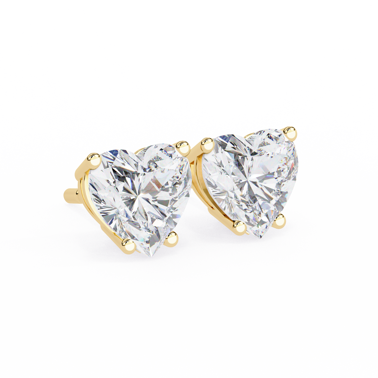 Violet Heart Studs